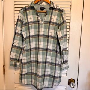 Pendleton Light Green, Navy & Yellow Plaid Shirt